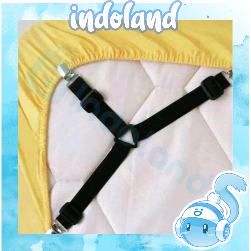 ☀ INDOLAND ☀ R512 Penjepit Sprei Anti Geser Jepitan Sprei Pengait Sprei Penjepit Seprei (1 Set Isi 4 PCS)