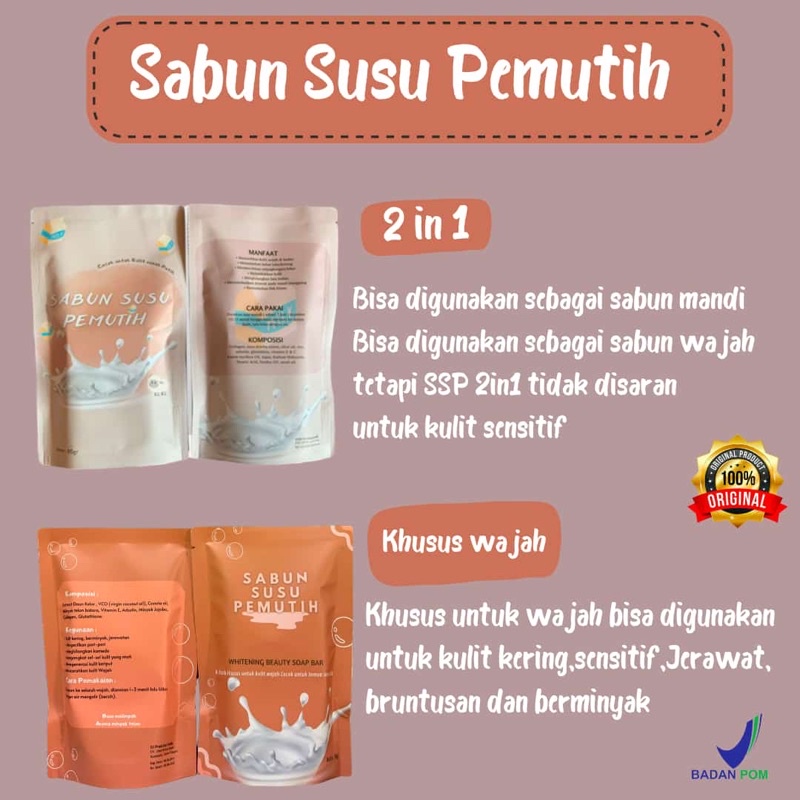 Sabun susu pemutih bpom