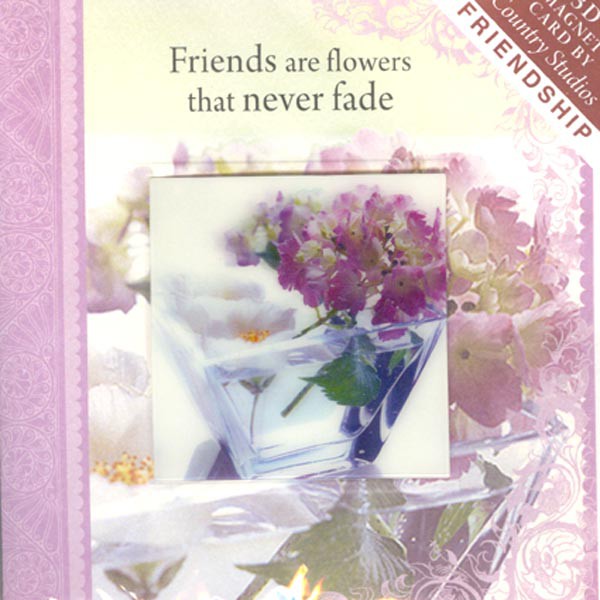 

3D Card With Magnet Card Gambar Bunga Warna Pink