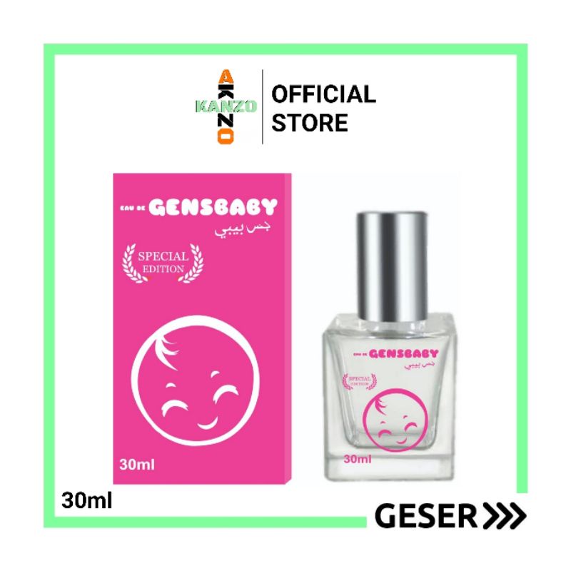 Kanzo - Parfum Gensbaby Pink Vanilla 30ml / Parfum Baby Vanilla / Minyak Wangi Bayi Premium