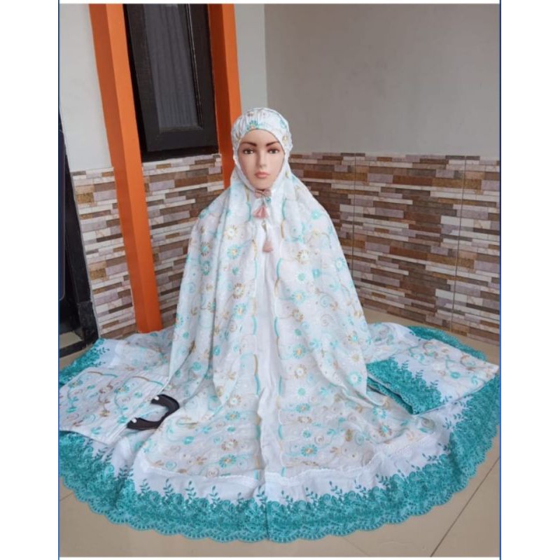 Mukena Hindia | Mukena Bordir |Mukena prada katun