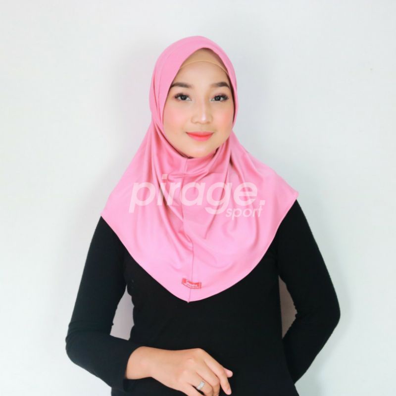 Jilbab Sport Besar Menutup Dada / Hijab Instan Sporty / Jilbab Instan Shamira-Pink