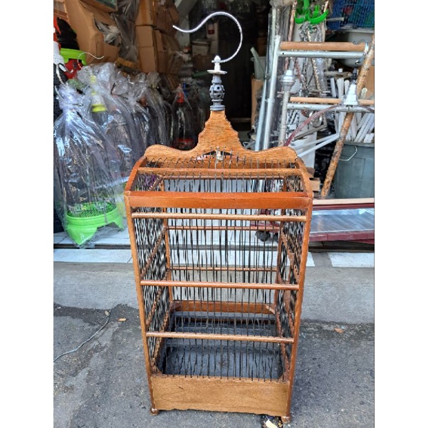 Kandang Pleci Kolibri kayu Coklat