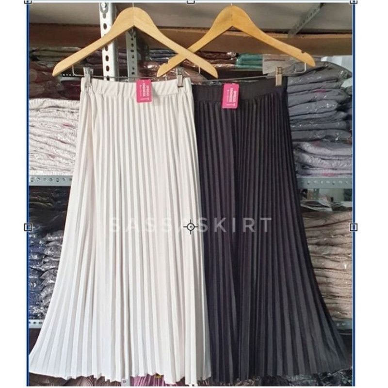Rok Plisket JUMBO putih //ROK PLISKET WARNA PUTIH | ROK PLISKET WARNA BEST SELLER