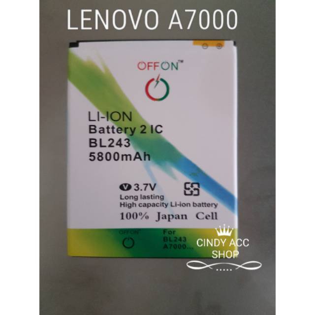 Baterai Battery Batre Doublepower For Lenovo A7000 BL243