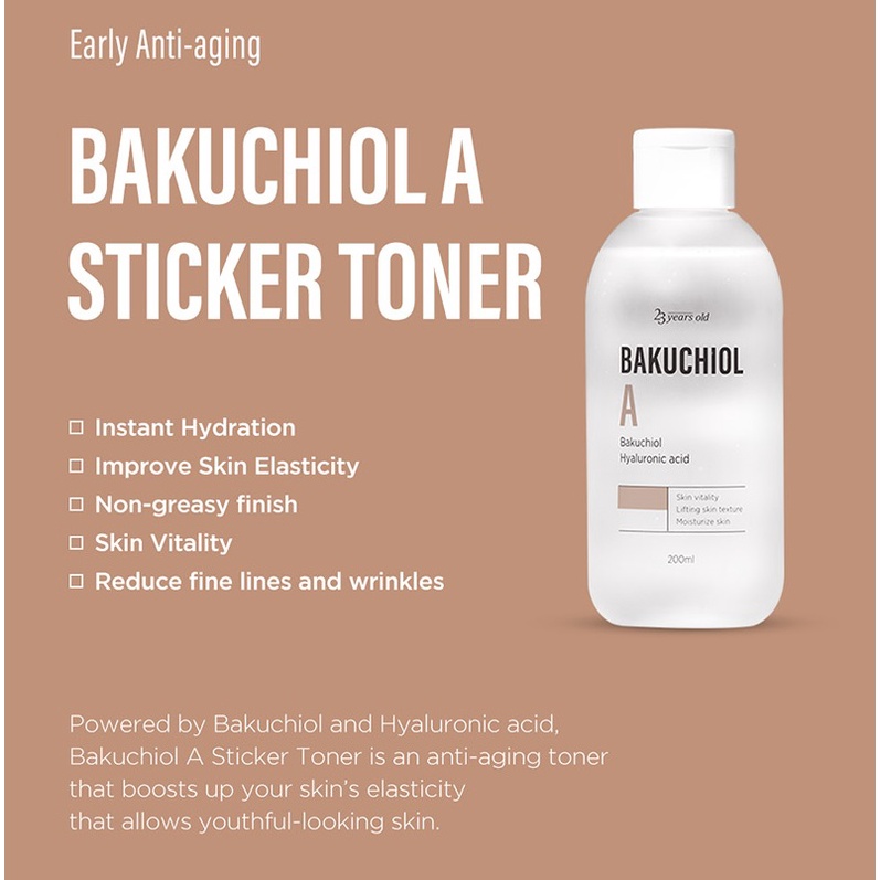 23 Years Old Bakuchiol A Sticker Toner