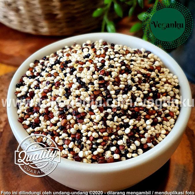 

Discount Veganku - 1kg TRICOLOR QUINOA White Black Red Organik Kinoa Tiga Warna