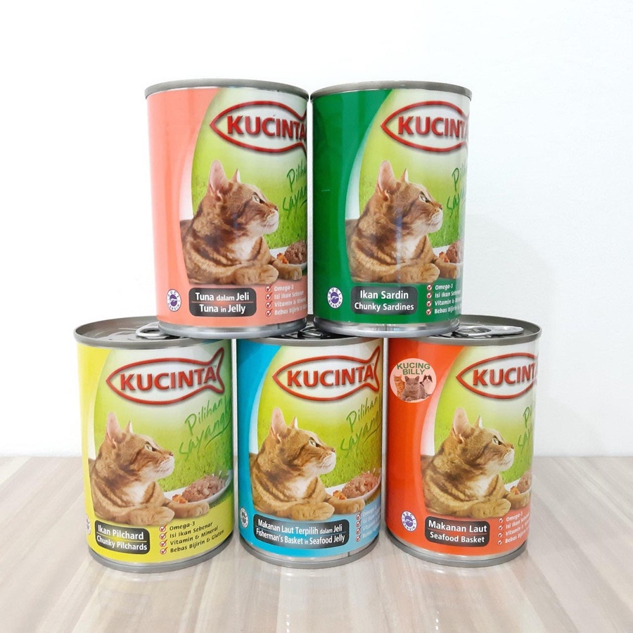 KUCINTA KALENG MAKANAN KUCING / MAKANAN BASAH KUCINTA KALENG 400 GRAM