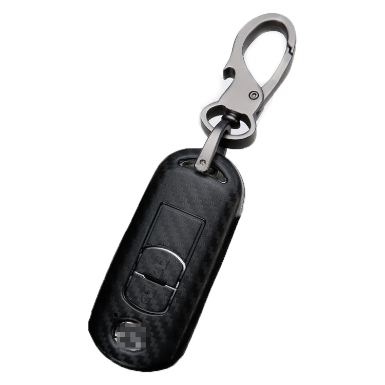 Case Remote Kunci Mobil Keyless Bahan Carbon Fiber Untuk Mazda CX-30 CX-8 CX-3 CX-3 CX-9 Mazda6 CX-5