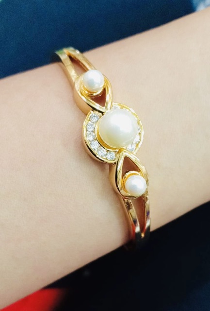 Gelang tangan wanita variasi mutiara // gelang mutiara // gelang replika emas // perhiasan