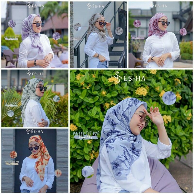 HIJAB TIDYE / SEGIEMPAT TIDYE / BELLA SQUARE TIDYE ORI ES-HA BISA COD