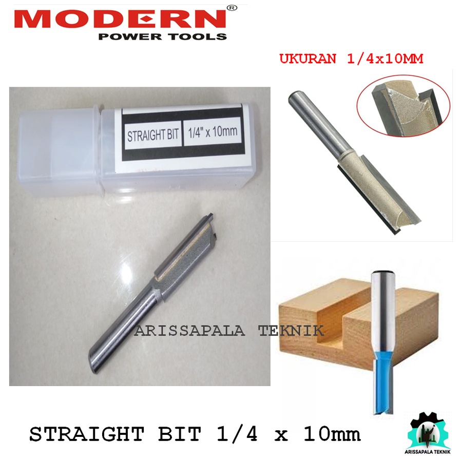 Mata Profil Straight Bit 10 mm Mata Router Trimmer Lunci Lubang Kayu Kaca Tali Air Minimalis