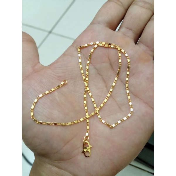 C-5558.Kalung xuping motif tempe uk45cm berlapis emas.