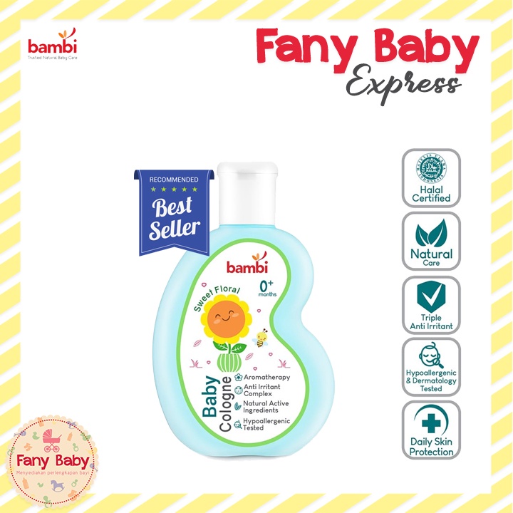 BAMBI BABY COLOGNE WITH CHAMOMILE &amp; ANTI IRRITANT COMPLEX 100ML