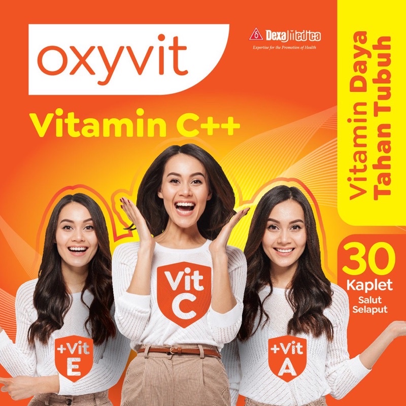 Oxyvit Vitamin C++ Daya Tahan Tubuh Mencegah Sakit Mempercepat Penyembuhan USA Grade Kapsul Booster Tubuh