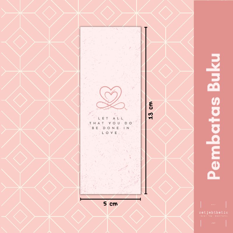 

Bookmark: Minimalist Quote (Pink) | Pembatas Buku Premium Waterproof Aesthetic