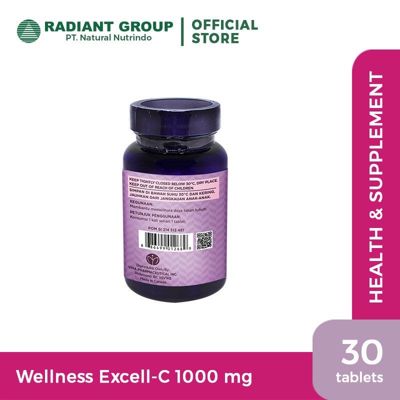 Wellness Excell C 1000 mg 60/30  tablet / VITAMIN C / vitamin c dewasa