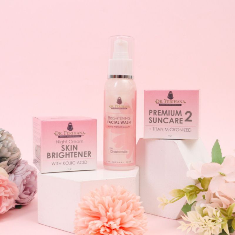 ( DR FERIHANA) PAKET HEMAT BRIGHTENING 2 PEMUTIH BPOM ANTI FLEK