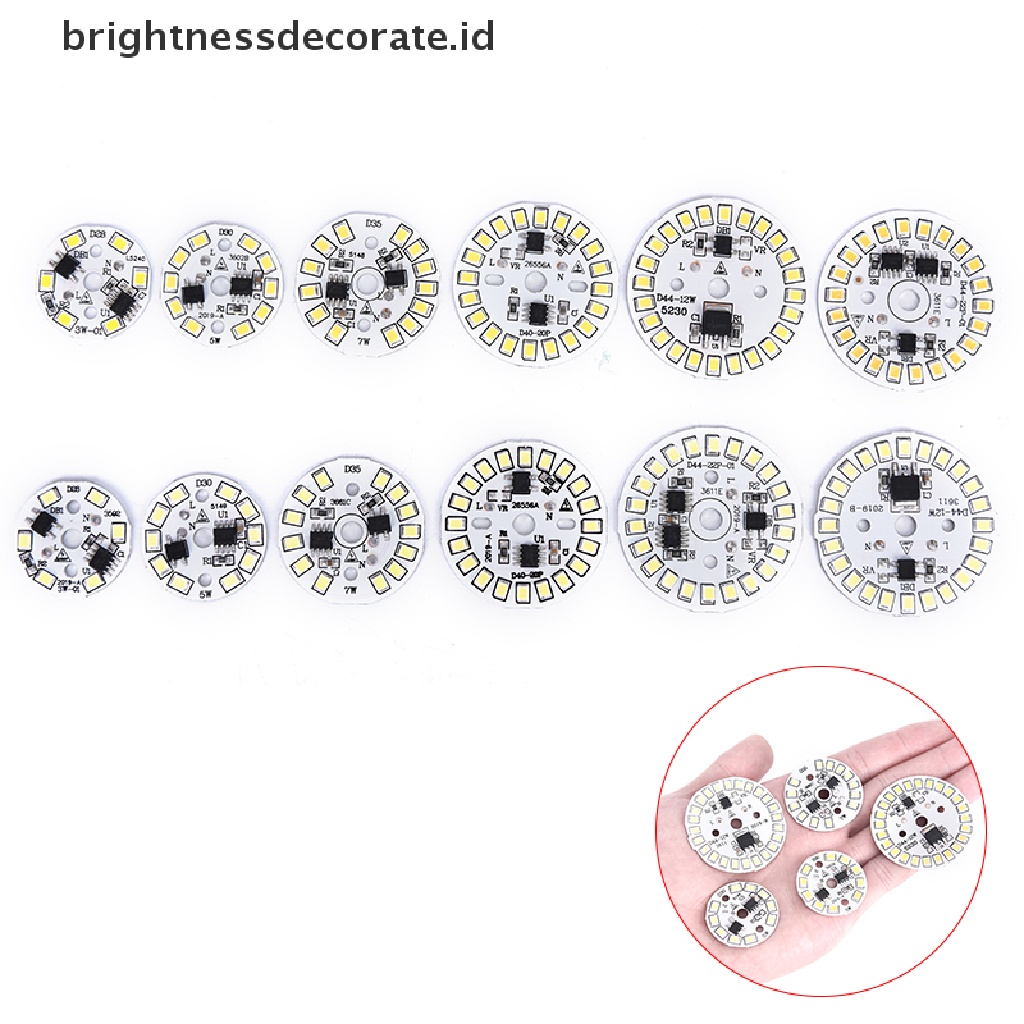 (Birth) Plat Modul Lampu Bohlam Led Smd Bentuk Bulat