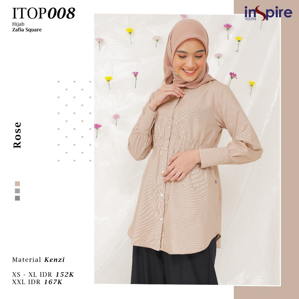 Inspire TOP ITOP 08 Bahan Kenzi Atasan Polos Terbaru Fashion Muslimah Outfit Casual