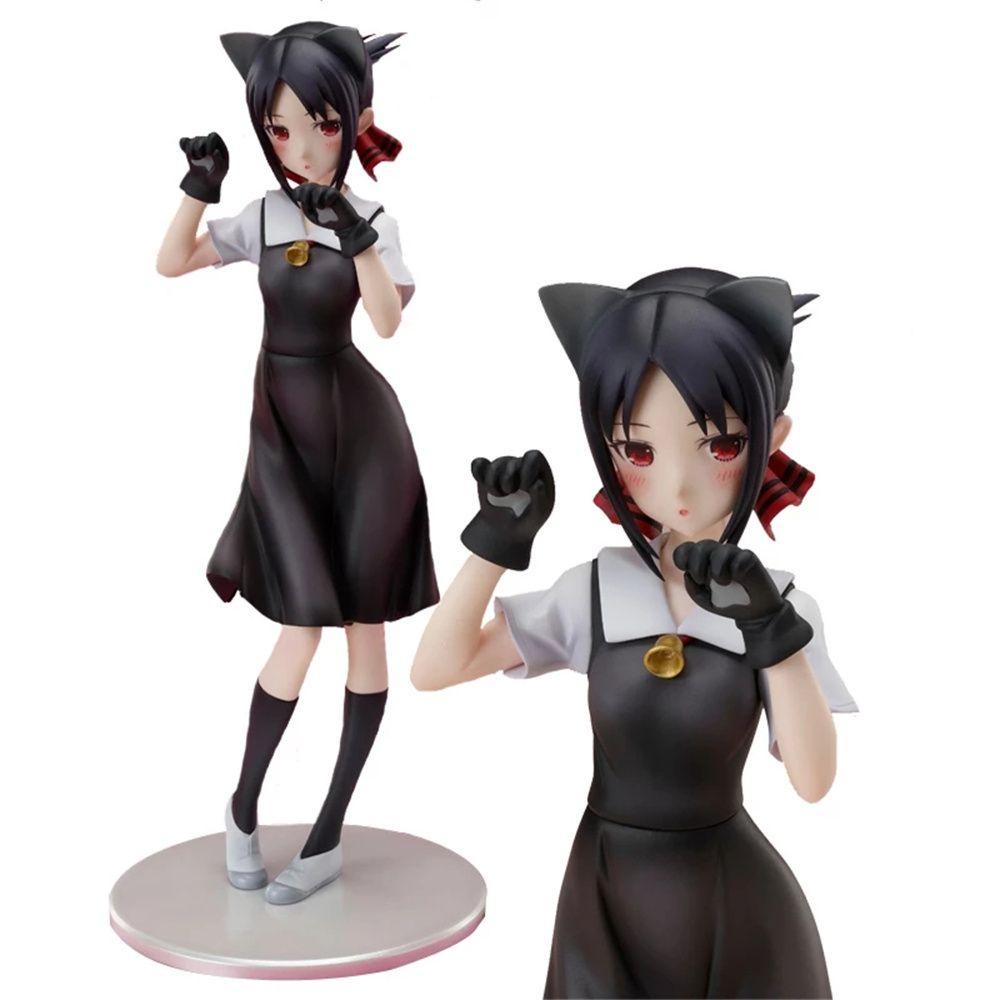 QUINTON Love Is War Figure Koleksi PVC Telinga Kucing Berdiri 22CM Fujwara Chika