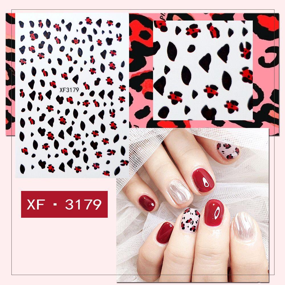 [POPULAR] Nail Art 3D Nail Sticker Star Transfer Stickers Shining Decals Rose Flowers Geometric Waved Self Adhesive Lines Stripe Nail Art Decoration