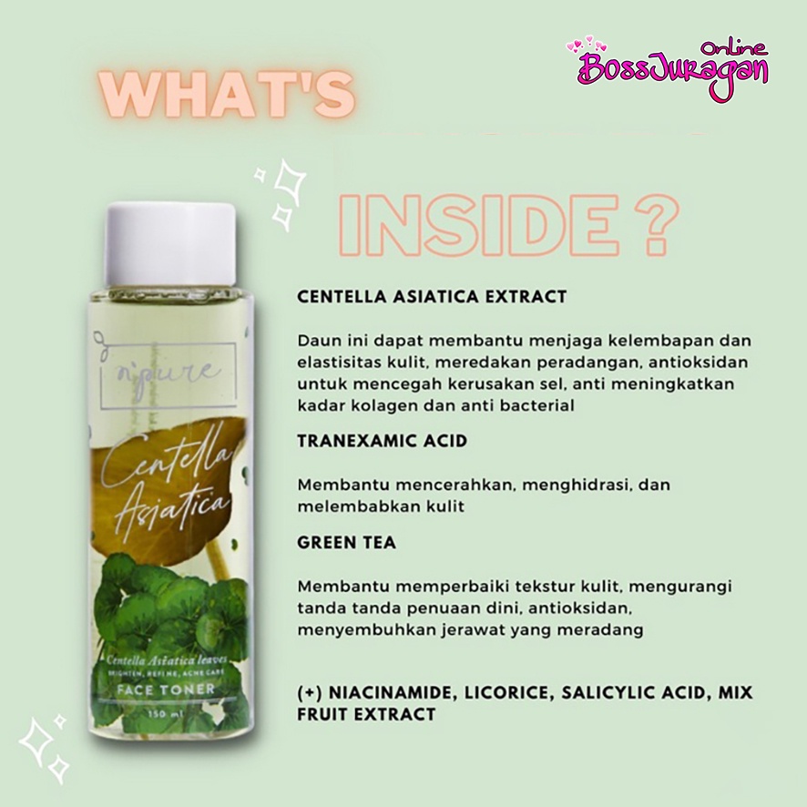 (BOSS) NPURE Face Toner Centella Asiatica 30ml / 150ml - Cica Series