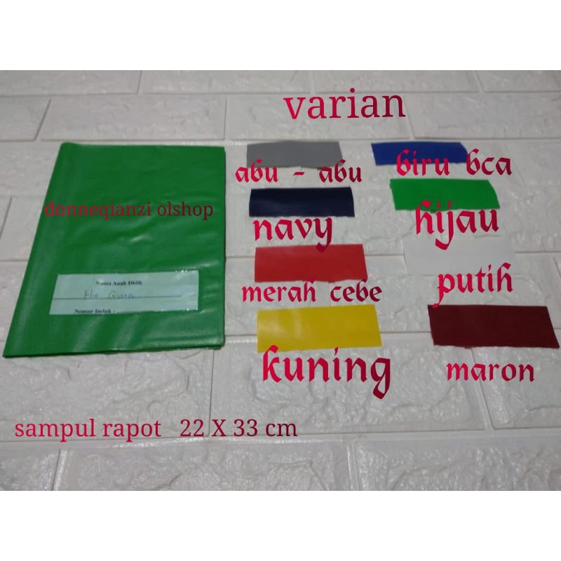 

sampul rapot , 33 x 22 cm ( standal )