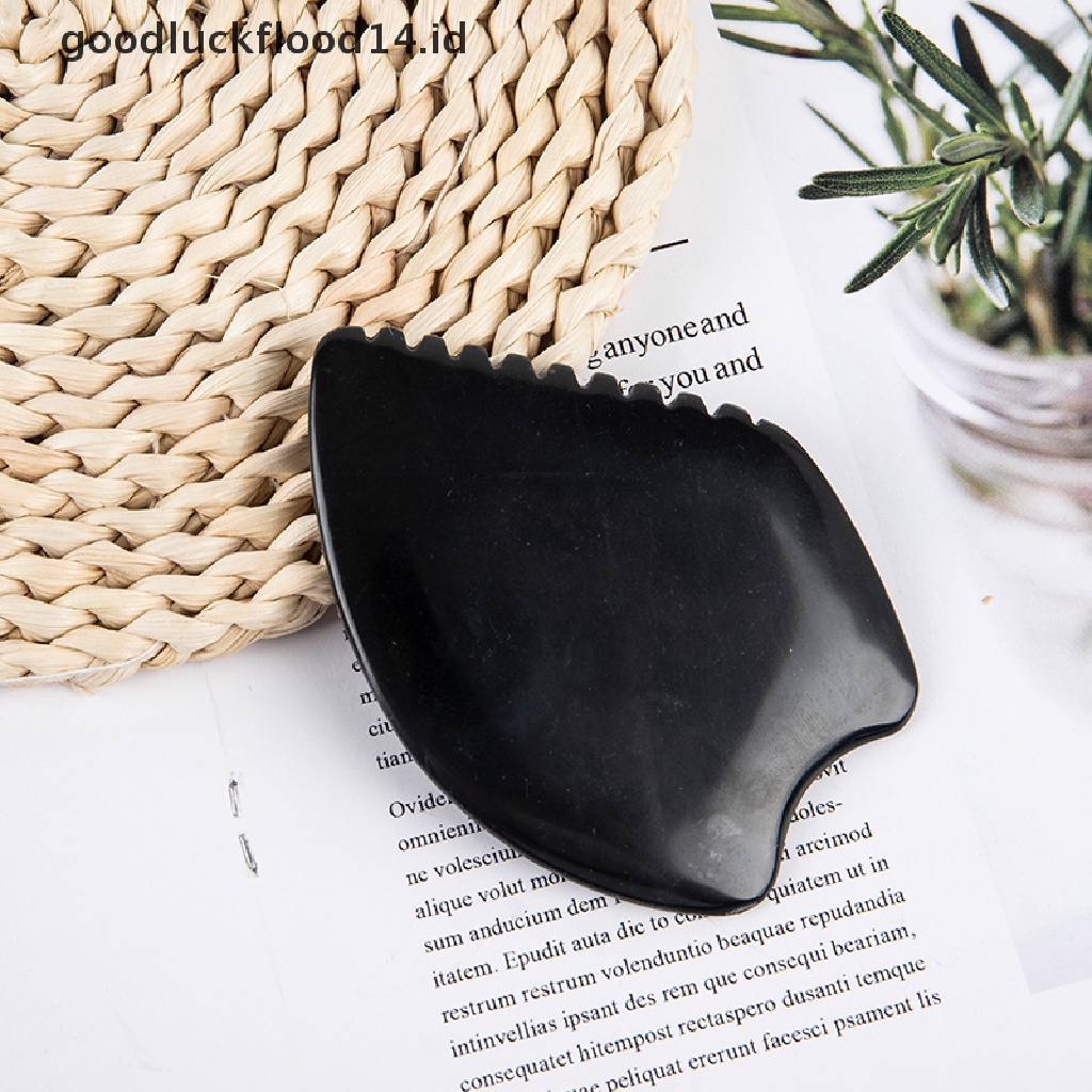 [OOID] Natural Jade Face Gua Sha Tool Massager Head Comb Body Health Massage Scraper ID