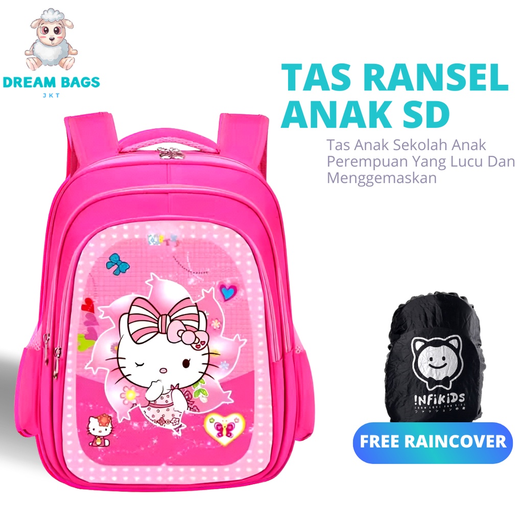 Tas Anak Perempuan Import Ukuran SD Dreambags Ransel anak SD perempuan