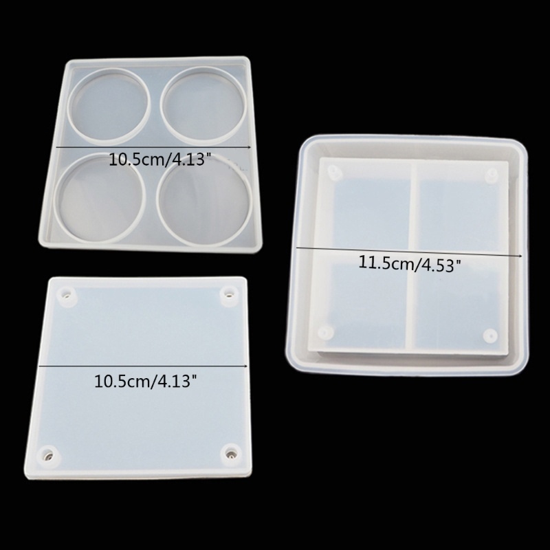 SIY Silicone Multilayer Storage Box for w/ Lid Mold Set for Epoxy Resin Casting Stackable Stationery Jewelry Trinket Hol