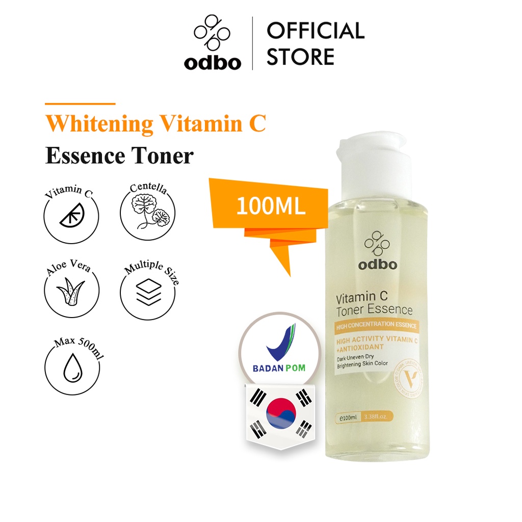 [BPOM] OdbO Essence Toner Whitening Vitamin C safi toner Brightening Centella Tahan Lama moisturizin