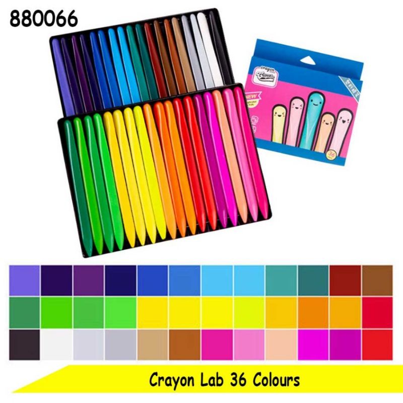 

Set Crayon Lab 24pcs 36pcs / Crayon Warna Anak Non Toxic / Crayon Mewarnai Anak tidak beracun aman tidak nempel ditangan