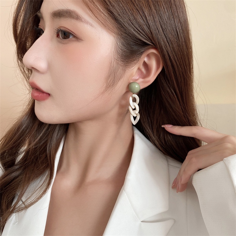 Long Temperament Tassel Chain Earrings Korean Earrings Female Earrings