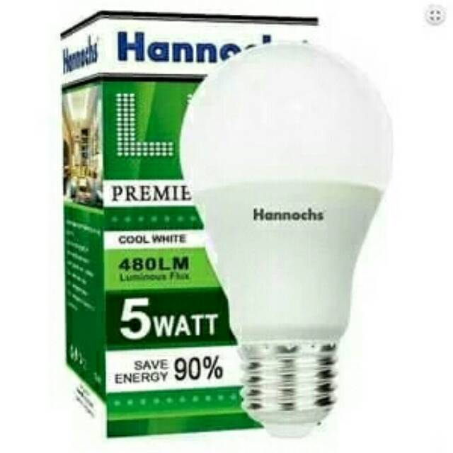 Lampu led hannochs premier 5 watt nyala putih terang