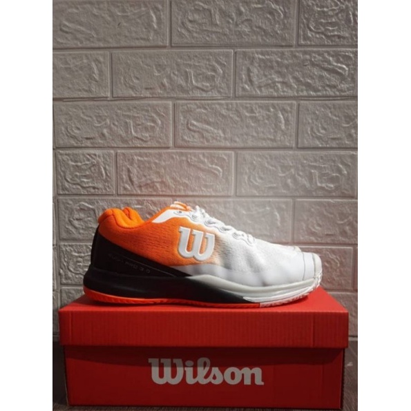 Sepatu Tenis Wilson Rush Pro 3.0 white Orange BNIB Sepatu  Tenis Lapangan Pria dan Wanita