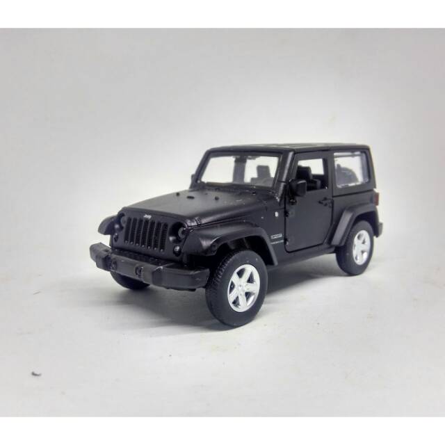 Diecast miniatur mobil jeep wrangler hitam apolo