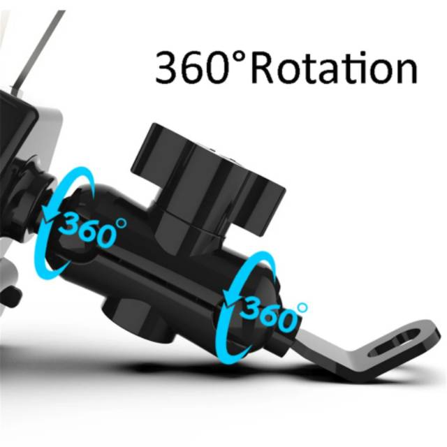 HOLDER HP RTX+CHARGER IMPOR UNIVERSAL BISA SEMUA MOTOR NMAX AEROX PCX LEXI VARIO MIO