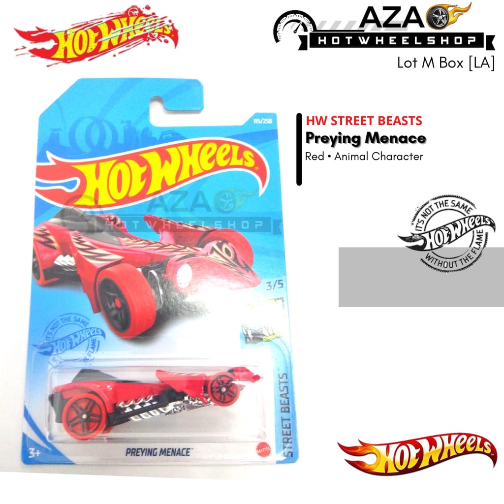 NEW ARRIVAL | Diecast Hot Wheels PREYING MENACE Merah HW Hotwheels Mobil Mainan Anak Lot M 2021 Reguler Basic Termurah Curah Murah Scale 64