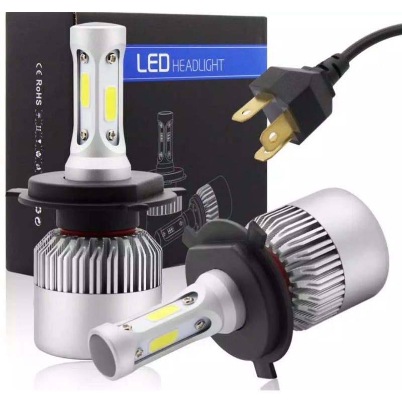 Neo (2 PCS). Lampu Mobil S2 LED H4 72w COB ADA KIPASNYA / Lampu Mobil / LED / H4 / AVANZA / XENIA /