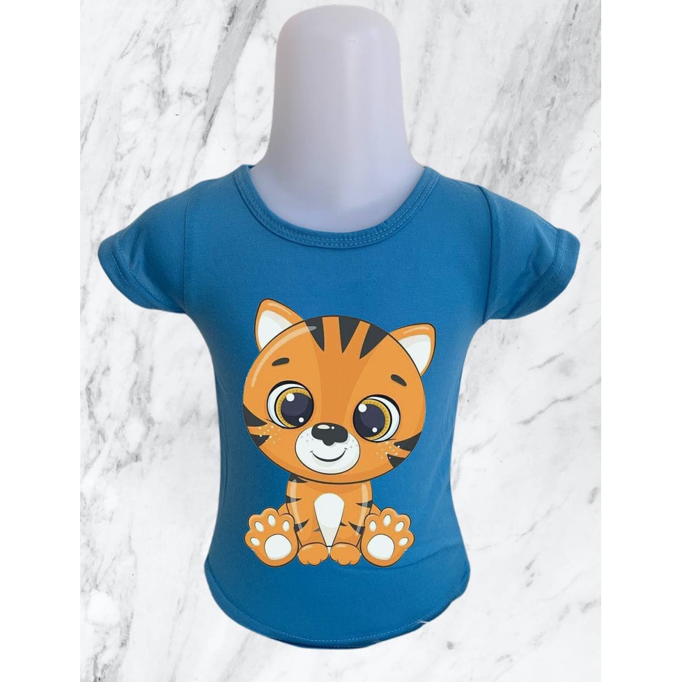 BAYAR DITEMPAT / BISA COD - GO KIDS - Baju Kaos Anak Umur 1 - 6 Tahun Motif Tiger Harimau / Baju Anak Kartun