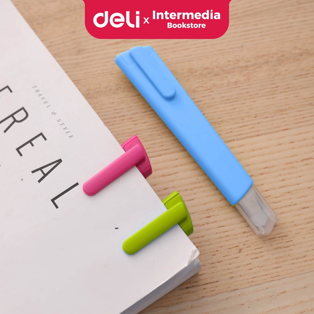 

Deli E2038 Cutter dengan pisau baja SK5 sistem kunci otomatis