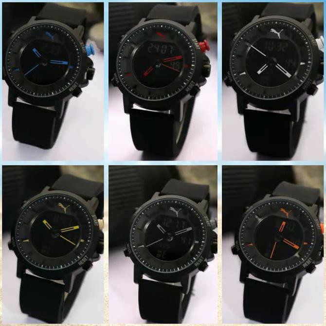 JAM TANGAN PRIA PUMA PM014 DOUBLE TIME SEMI SUPER