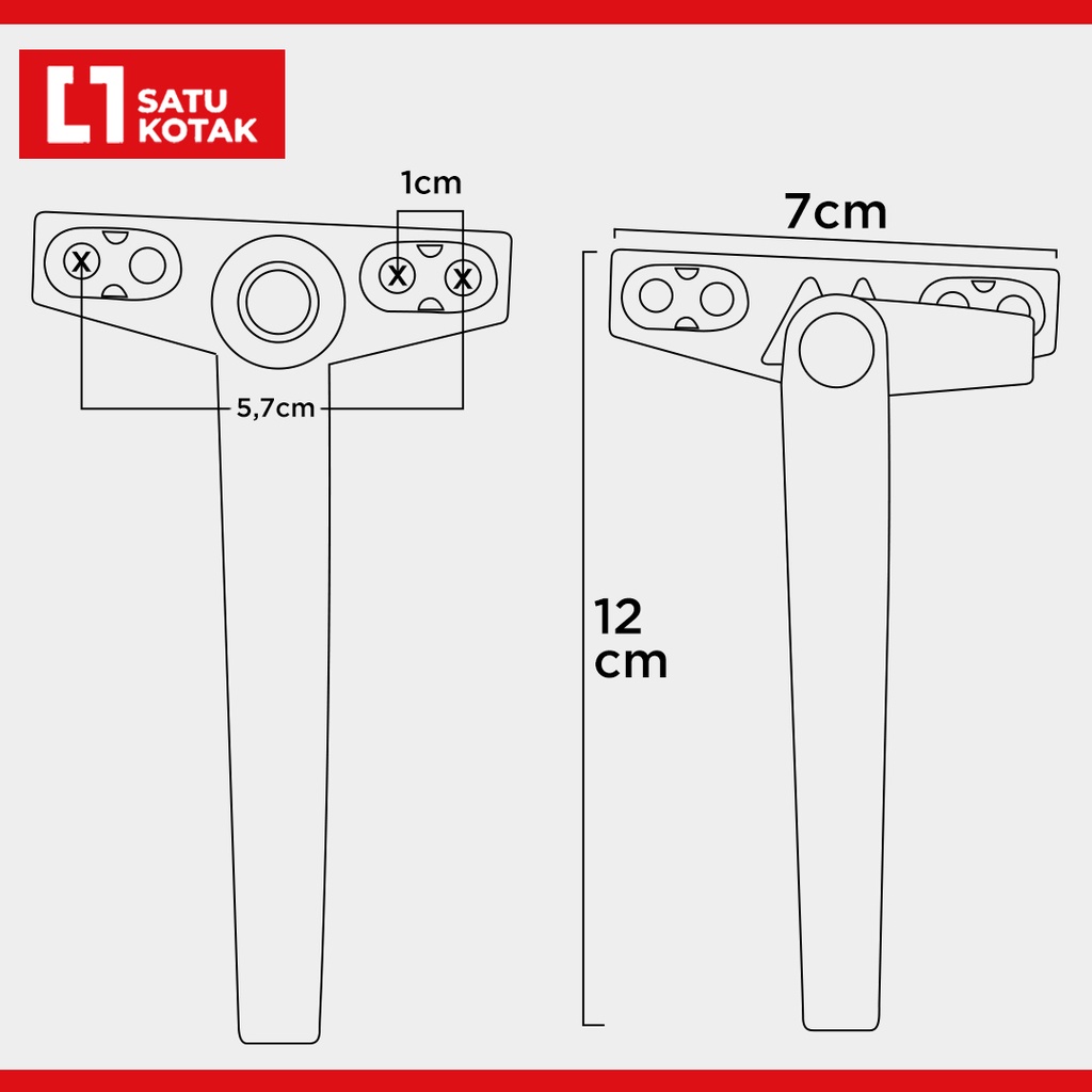 Rambuncis Handle Jendela Aluminium 44 Tersisa kiri - Weldom