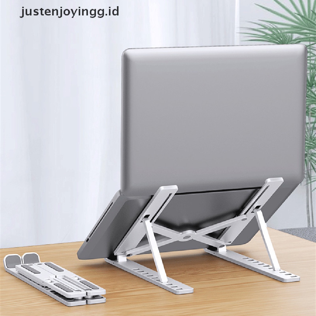 // justenjoyingg.id // Laptop Stand MacBook Pro Notebook Stand Foldable Aluminium Alloy Tablet Stand ~