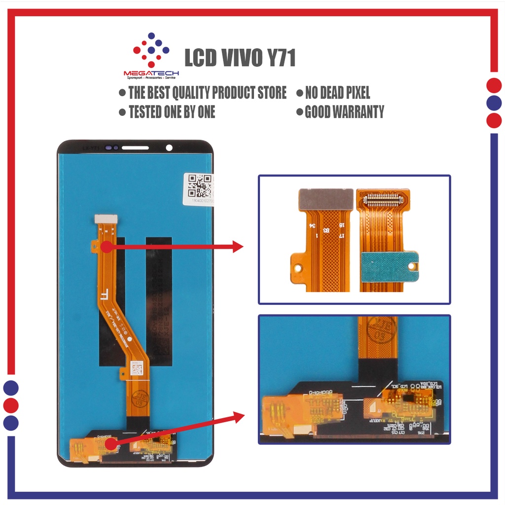 LCD Vivo Y71 Versi OLED Fullset Touchscreen