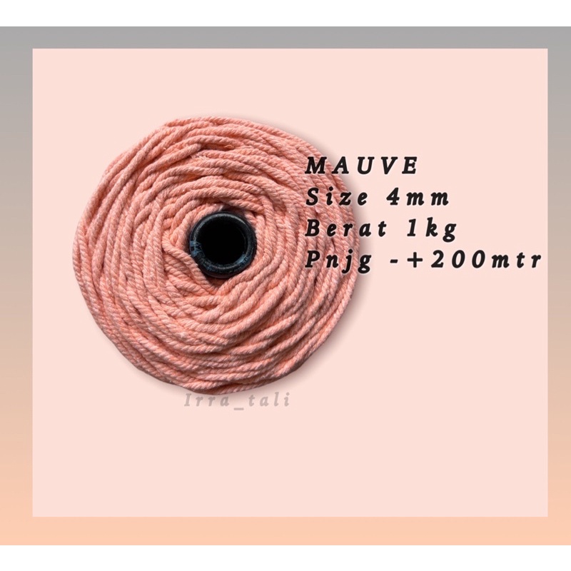 Tali katun warna MAUVE 1kg