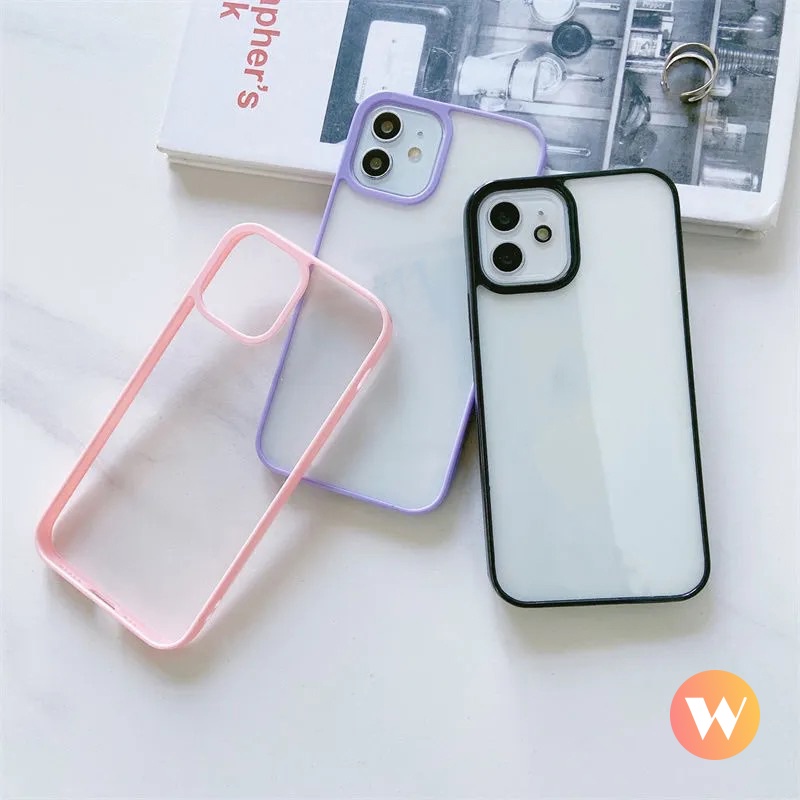 Soft Case Pelindung Kamera Tahan Banting Warna Macaron Untuk iPhone XR X XS Max 11 Pro Max 7 8 6 6s Plus 12 13 Pro Max SE 2020