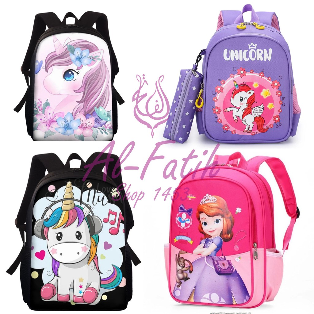  Tas  Anak  Sekolah Ransel Karakter  Princess Unicorn  