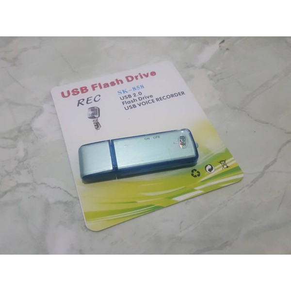 ALAT PEREKAM SUARA VOICE RECORDER FLASDISK FLASDIS FLASHDRIVE USB SOUND SPY RECORDER 8GB JS89
